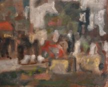 Georges Weissbort (1928-2013), a collection of five studies featuring figures, oil on board, each