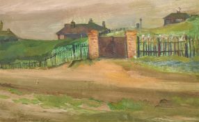 Reg Turner (20th Century), 'Looking inland from Seaford Head', oil on board, signed and dated 55,