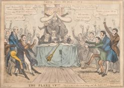 William Heath (1794-1840), 'The Flare Up', hand coloured engraving, 9.5