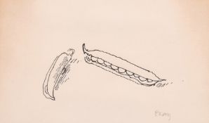 Pamela Kay ,'Peapods', ink, signed in pencil, 3.5