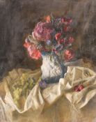 Georges Weissbort (1928-2013), a still life featuring flowers, oil, 18