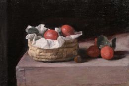 Georges Weissbort (1928-2013), still life with fruit, oil on canvas laid down, 9