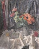 Georges Weissbort (1928-2013), a still life featuring flowers, oil, 18