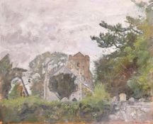 Georges Weissbort (1928-2013), two landscape views, oil on board, each 13