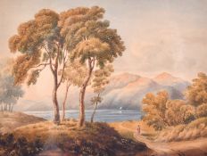 Attributed to William Green of Ambleside (1761-1823) - Watercolour - Skidaw from Lodore, Lake