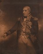 After William Beechey, 'Sir John Duckworth', mezzotint engraving, 17