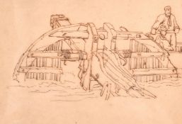 Attributed to Samuel Prout (1783-1852) - Ink sketch - 