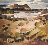 Peter McIntyre (1910-1995) New Zealand, 'The Mouth of the Puhoi', an estuary landscape view, oil