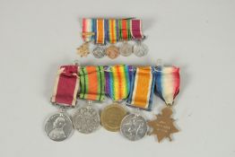 A GROUP OF FIVE MEDALS, PRIVATE P.J. TOMES 7822, 2nd Lancaster Mons star 1914 defence medal George
