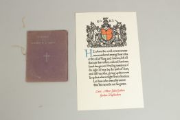 LIEUTENANT ALBERT JOHN GUTHRIE. 5th BATTALION GORDON HIGHLANDERS. MEMORIAL BOOKLET, killed in action