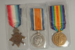 FREDERICK NATHANIEL RICHARDSON. ROYAL ENGINEERS. PIONEER 240370. TRIO with ribbons. 1914 - 1915