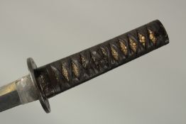 A JAPANESE SWORD WAKIZASHI OSAFUNE KOTO PERIOD.