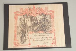 PTE ARTHUR BUTTERWORTH 22434. ROYAL ARMY MEDICAL CORPS. Honourable Discharge 22nd May 1918.