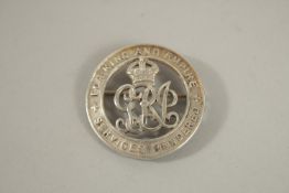 KING'S SILVER BADGE 353383.