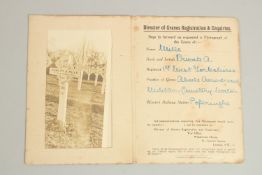 PTE ARTHUR MILLS 306885. 1st WEST YORKSHIRE REGIMENT (PRINCE OF WALES'S OWN) who died on 9th