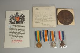 PRIVATE JOSEPH ROBERT HALL 7992. 14th BATTALION NORTHUMBERLAND FUSILIERS who died on 26th