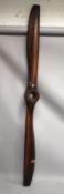 A FRENCH MAHOGANY PROPELLER. Provenance:Military Museum, Belgium. 2m 55cm long.