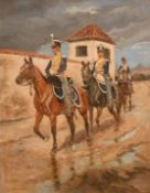 Richard Caton Woodville (1856-1927), 'The Advance Guard', and 'Leaving the Billet', a pair of oil on