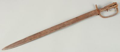 AN INDIAN SWORD BAYONET. 66cm long.