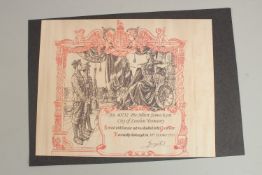 PTE ALBERT JAMES KENT 40732. CITY OF LONDON YEOMANRY. Honourable Discharge 30th October 1917.