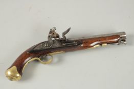 AN EAST INDIA COMPANY FLINTLOCK PISTOL. Mark: B.O with an arrow Dated 1811. 38cm long.
