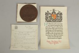 SAPPER JOHN GEORGE SPRY 495160. ROYAL ENGINEERS who died on 28th November 1918, aged 45. BRONZE