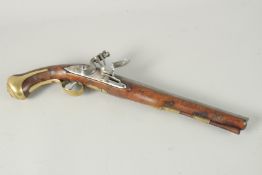 A 1752 HEAVY DRAGOON FLINTLOCK CAVALRY PISTOL, TOWER MARK, G. R.. 47cm long.
