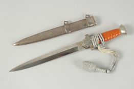 A GERMAN WWI THIRD REICH RED CROSS DAGGER, metal sheath pommel. 28cm long
