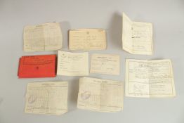 PTE JOHN BRODIE 7525. ROYAL DEFENCE CORPS, 201 PROTECTION COMPANY. Notification of badges etc. RED