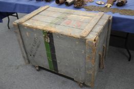 THE PAINTED D'Oyly CARTE PINE TRUNK, the toped with named inscription Princess Ida, 110cm long x 70