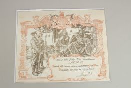 PTE JOHN WILLIAM TOMLINSON 29254. KING'S OWN ROYAL LANCASTER REGIMENT. Honourable Discharge 12th