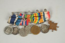 A GOOD SET OF SEVEN 1914-1915 & 1939-1943 CORONATION MEDAL, & L.S. & G.C. with ribbon Sgt. D.S. Pal