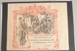 A/CORPORAL HAROLD THORPE 401510. ROYAL ARMY MEDICAL CORPS. Honourable Discharge 14th February 1919.