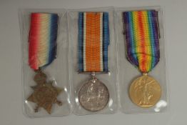 JOHN J. HINDSON. YORKSHIRE REGIMENT. PTE 16009. MACHINE GUN CORPS. SGT. 21566. TRIO with ribbons and