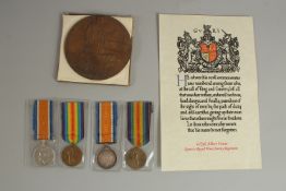 LANCE CORPORAL A. FOSTER 11117. 1st BATTALION THE QUEEN'S (ROYAL WEST SURREY REGIMENT) who died on