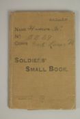 PTE WILLIAM HUDSON 5569. EAST LANCS REGIMENT. SOLDIER'S SMALL BOOK.