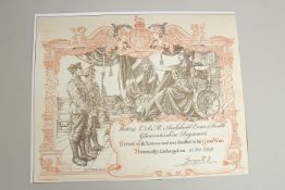 COMMAND SERGEANT MAJOR ARCHIBALD EVAN SMITH 203034. GLOUCESTERSHIRE REGIMENT. Honourable Discharge