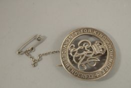 KING'S SILVER BADGE 388077.