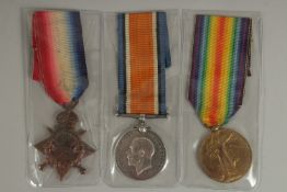 WALTER JONES. PBR 3 R.N. M12534. TRIO with ribbons. 1914 - 1915 Star.