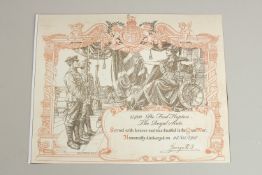 PTE FRED HOPTON 17400. THE ROYAL SCOTS. Honourable Discharge 8th March 1918.