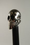 A WALKING STICK with with skull handle. 94cm long.