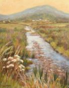 Lucy Cottingham. 'Stream in County Kerry', oil on canvas. Signed, 20