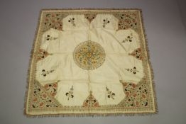 A SILK CLOTH MAT once covered the Grand Piano of veteran stage director J. M. GORDON.