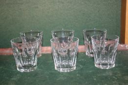 A SET OF SIX WATERFORD SHEILA TUMBLERS.