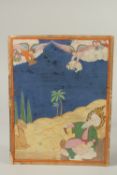 A 19TH-20TH CENTURY INDIAN MINIATURE PAINITNG, depicting Abraham sacrificing Isaac, 28cm x 22cm.