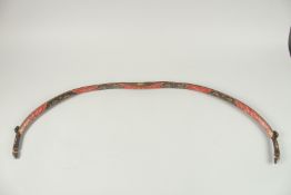 AN OTTOMAN PAINTED WOODEN BOW, 88cm.