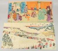 SADAHIDE UTAGAWA (1807-1873): MAP OF ISE PROVINCE, & CHIKANOBU YOSHU (1838-1912): NEW YEAR'S DAY;