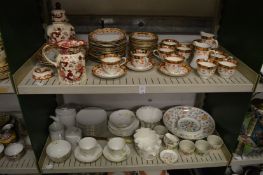 A quantity of decorative china to include part services, Masons jug and similar jar, Minton Haddon