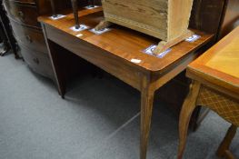 A George III inlaid mahogany side table.