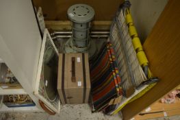 Miscellaneous items to include an old paraffin heater, mirrors etc.